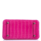 Hermès Birkin 25 Rose Shocking Matte Alligator Palladium Hardware- 2020,Y