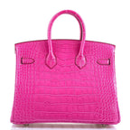 Hermès Birkin 25 Rose Shocking Matte Alligator Palladium Hardware- 2020,Y
