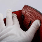 Hermès Birkin 25 Rouge H Verso Orange Alligator Gold Hardware