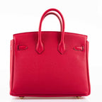 Hermès Birkin 25 Rouge Vif Togo Gold Hardware