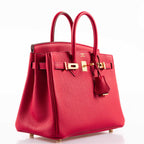 Hermès Birkin 25 Rouge Vif Togo Gold Hardware