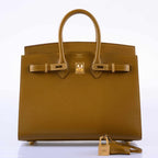 Hermès Birkin 25 Sellier Bronze Dore Madame Grain Gold Hardware