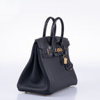 Hermès Birkin 25 Touch Black Togo and Matte Alligator Gold Hardware