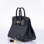 Hermès Birkin 25 Touch Black Togo and Matte Alligator Gold Hardware