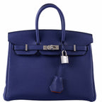 Hermès Birkin 25 Verso Blue Encre & Orange Togo Palladium Hardware - 2020, Y