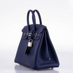 Hermès Birkin 25 Verso Blue Encre Togo & Orange H with Palladium Hardware - 2020, Y
