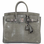 Hermès Birkin 25 Vert De Gris Salvator Lizard Palladium Hardware - Rare