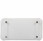 Hermès Birkin 25 White Epsom Palladium Hardware