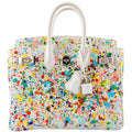 Hermès Birkin 25 White Epsom “Rainbow Fizz” Palladium Hardware * JaneFinds Custom Shop
