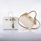 Hermès Birkin 25 White Epsom with Gold Hardware - 2013, Q Square