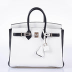 Hermès HSS Birkin 25 Black and White Togo with Palladium Hardware - 2018, C