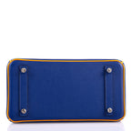 Hermès HSS Birkin 25 Jaune D’Or & Blue Electric Epsom Brushed Palladium Hardware - 2018, C