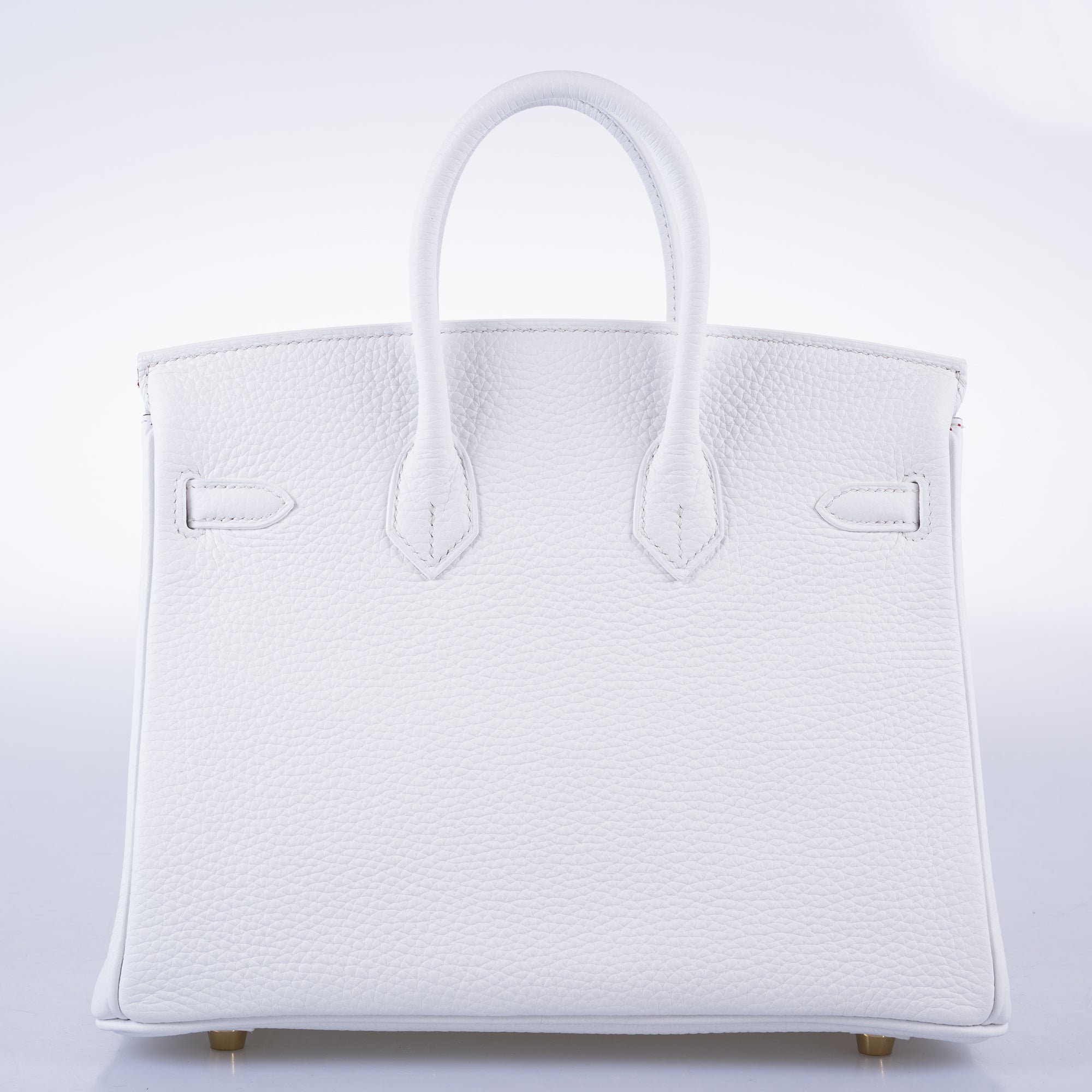 Hermès HSS Birkin 25 White Togo and Rose Pourpre Interior with Brushed Gold Hardware - 2021, Z