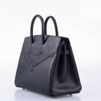 Hermès Shadow Birkin 25 Black Swift Leather Palladium Hardware