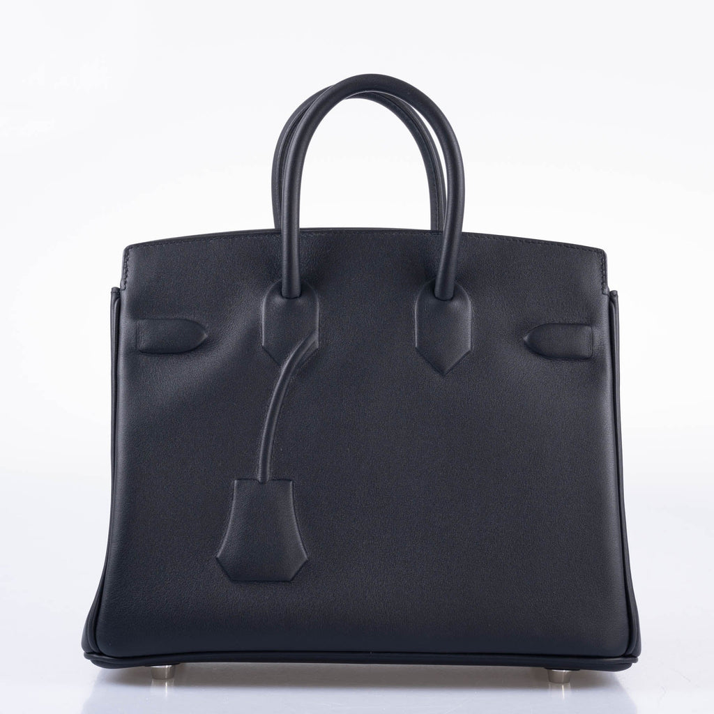 Hermès Shadow Birkin 25 Black Swift Leather Palladium Hardware