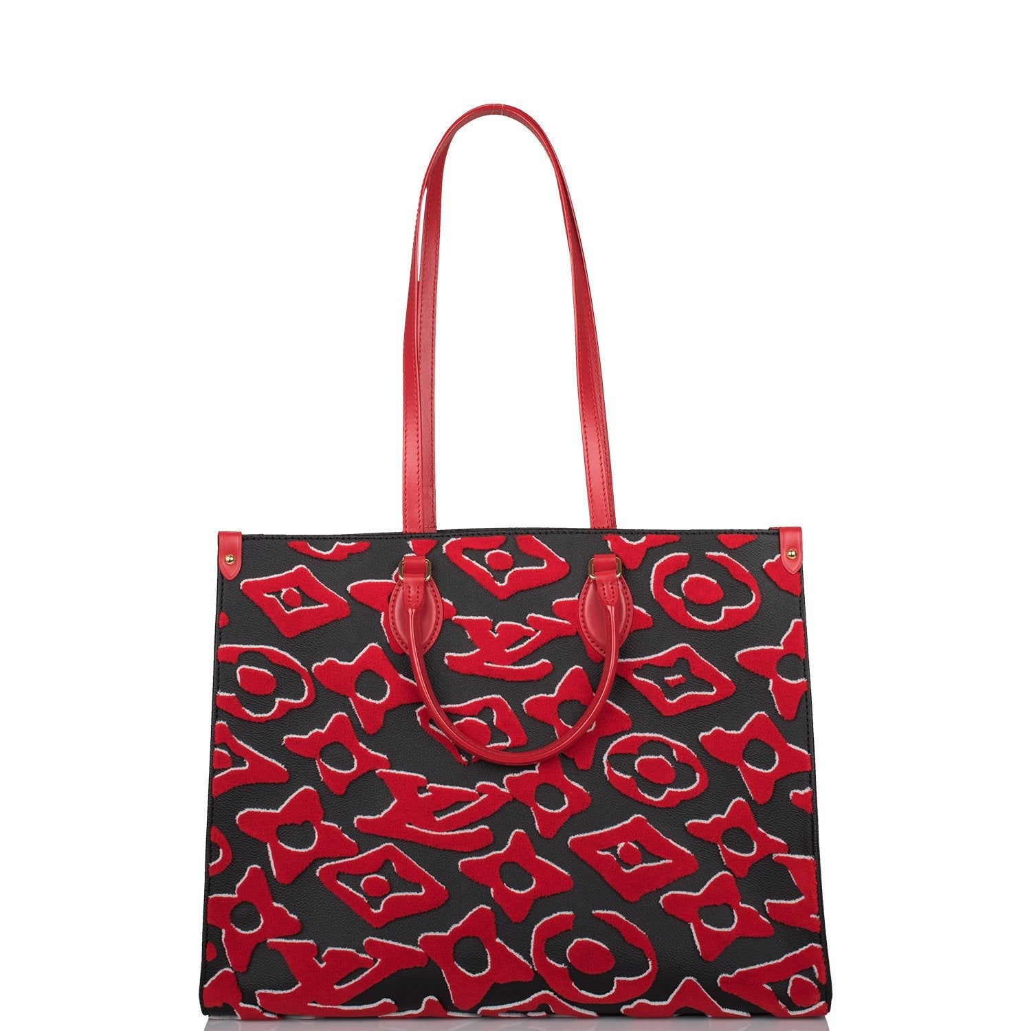 Louis Vuitton x UF Black and Red Tufted Monogram OnTheGo GM