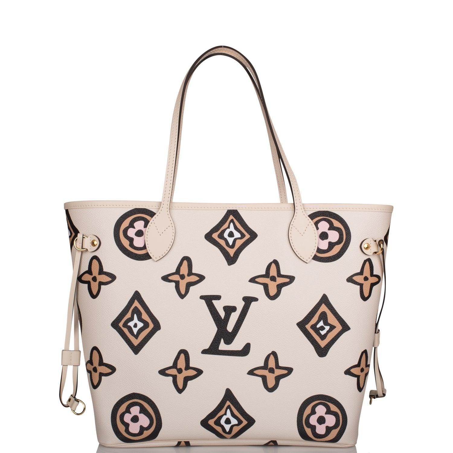 Louis Vuitton Cream Wild At Heart Giant Monogram Neverfull MM