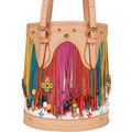 Louis Vuitton White Multicolor Fringe Bucket Bag