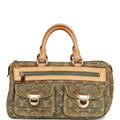 Pre-owned Louis Vuitton Green Monogram Denim Neo Speedy