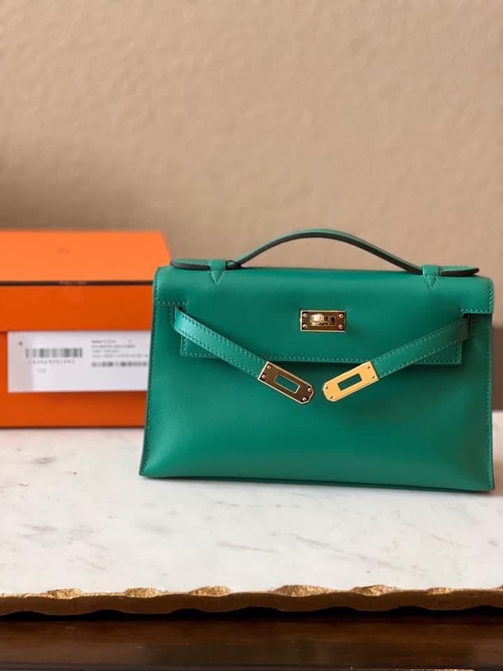 Hermes Kelly Pochette Vert Vertigo Swift Gold Hardware- Payment 1