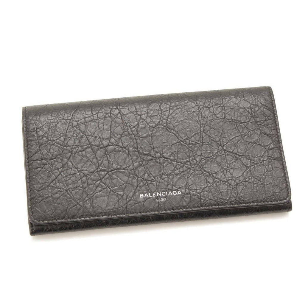 Balenciaga Antracite Grey Arena Leather Long Wallet 542008