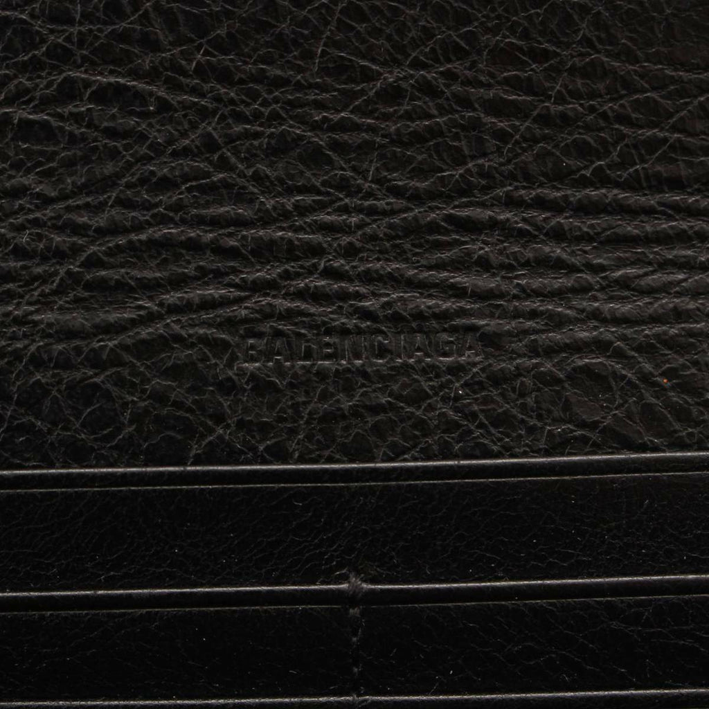 Balenciaga Antracite Grey Arena Leather Long Wallet 542008
