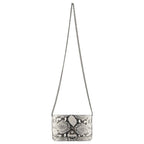 Balenciaga B Python Print Calfskin Leather Wallet on Chain Bag 593615