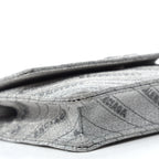 Balenciaga BB Silver Glittered Leather Wallet on Chain Bag 561507