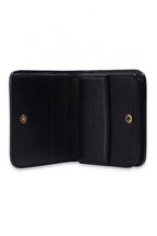 Balenciaga Black Calf Leather Crocodile Embossed Mini Wallet 601474