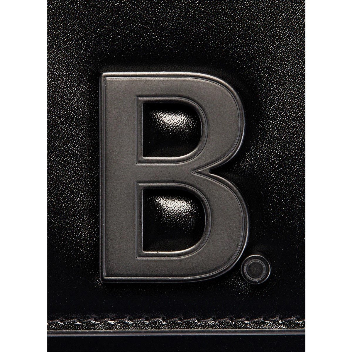 Balenciaga Black Shiny Calfskin Leather Chain Wallet Shoulder Bag 593615
