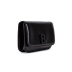 Balenciaga Black Shiny Calfskin Leather Chain Wallet Shoulder Bag 593615