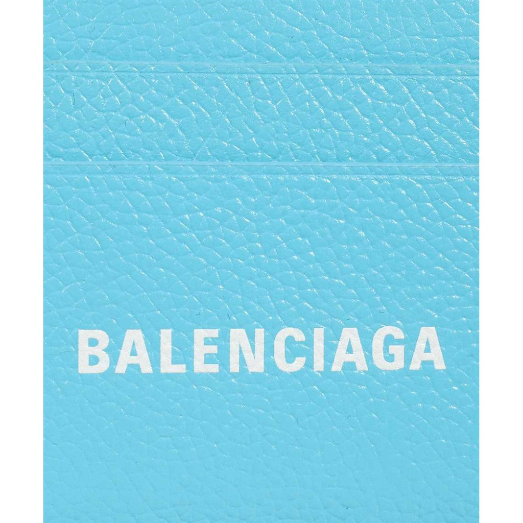 Balenciaga Cash Light Blue Calfskin Leather Credit Card Wallet 593812