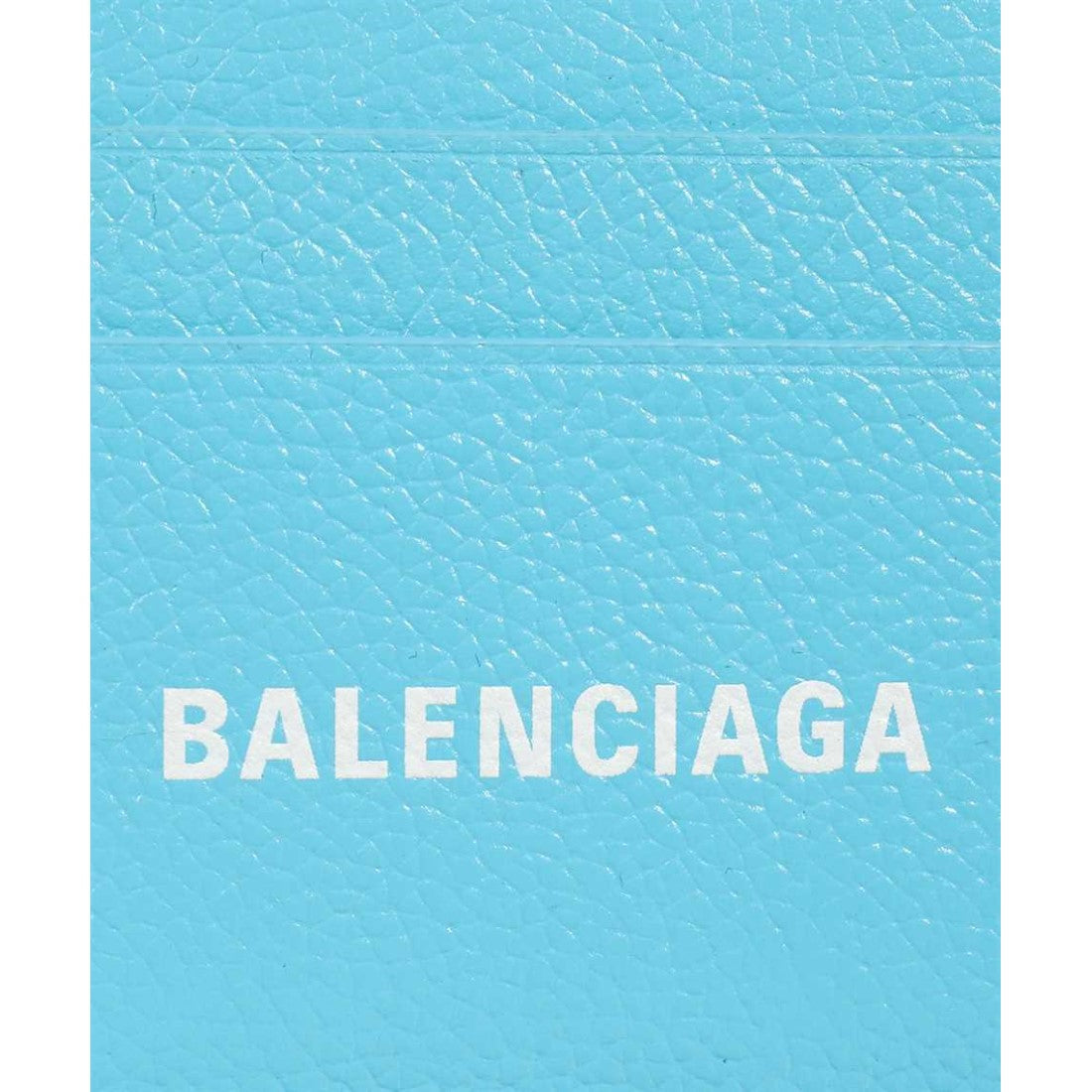 Balenciaga Cash Light Blue Calfskin Leather Credit Card Wallet 593812