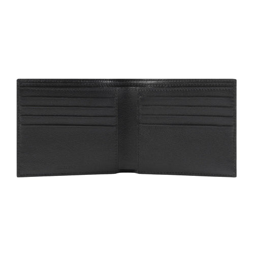 Balenciaga Cash Square Black Calfskin Leather Logo Bifold Wallet 594549