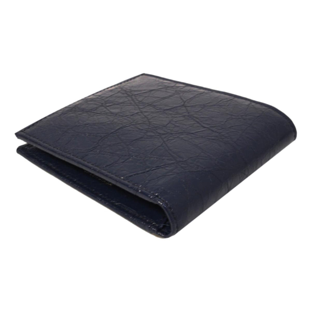 Balenciaga Cash Square Blue Arena Leather Bifold Wallet 542001
