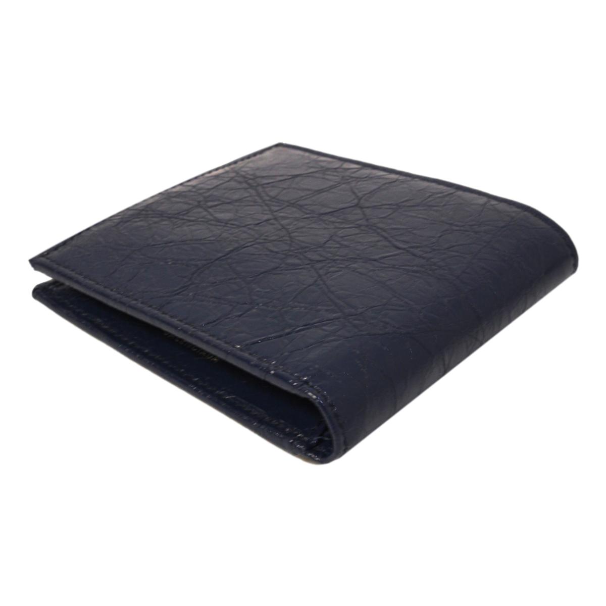 Balenciaga Cash Square Blue Arena Leather Bifold Wallet 542001