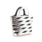 Balenciaga Neo Basket Metallic Silver Leather Small Satchel Bag 630708
