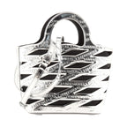 Balenciaga Neo Basket Metallic Silver Leather Small Satchel Bag 630708