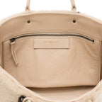 Balenciaga Papier Merino Lamb Wool Tapioca Beige Satchel 410238