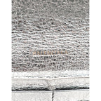Balenciaga Papier Metallic Silver Arena Leather Envelope Wallet 499207