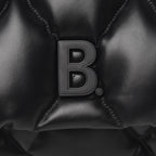 Balenciaga Touch Black Nappa Leather Quilted Puffy Clutch Bag 624947