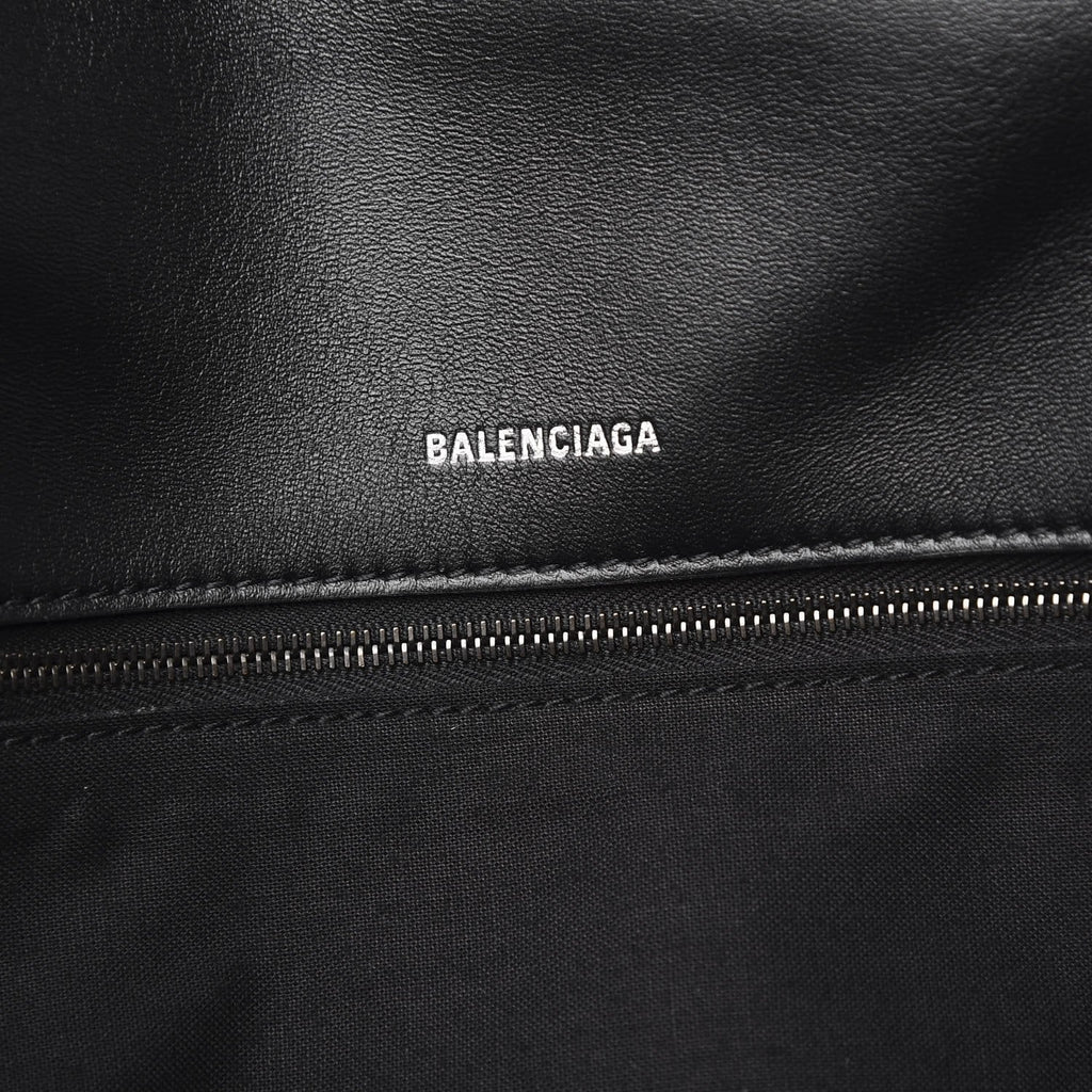 Balenciaga Touch Black Nappa Leather Quilted Puffy Clutch Bag 624947