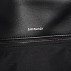 Balenciaga Touch Black Nappa Leather Quilted Puffy Clutch Bag 624947