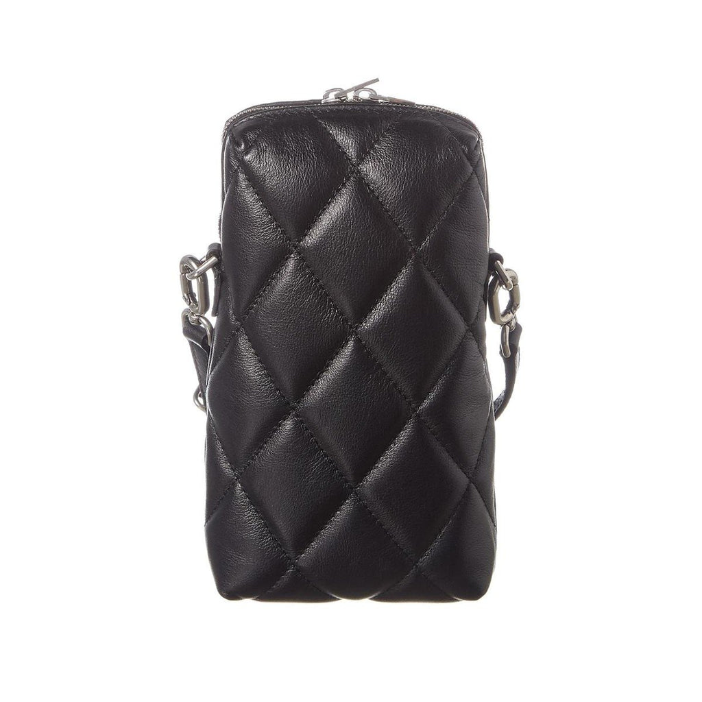Balenciaga Touch Black Nappa Calfskin Leather Quilted Puffy Shoulder Bag 593375