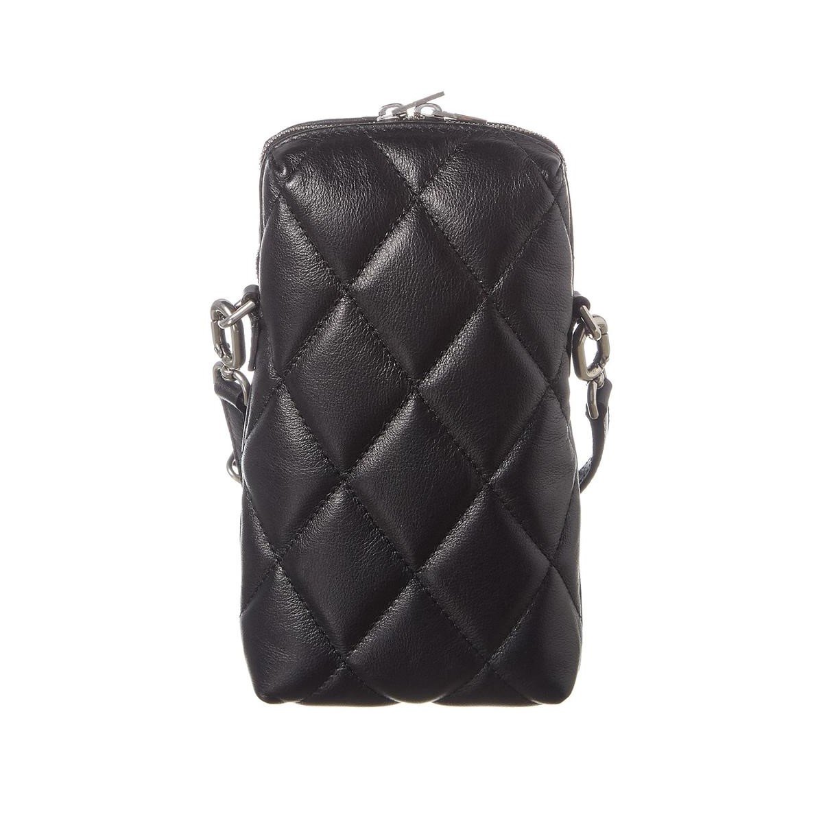 Balenciaga Touch Black Nappa Calfskin Leather Quilted Puffy Shoulder Bag 593375
