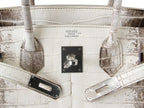 Hermes Himalayan Handmade Birkin 30 Niloticus Himalaya Blanc Crocodile Palladium