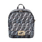 Fendi FF 1974 Print Baguette Blue Nylon Backpack Bag 8BZ048