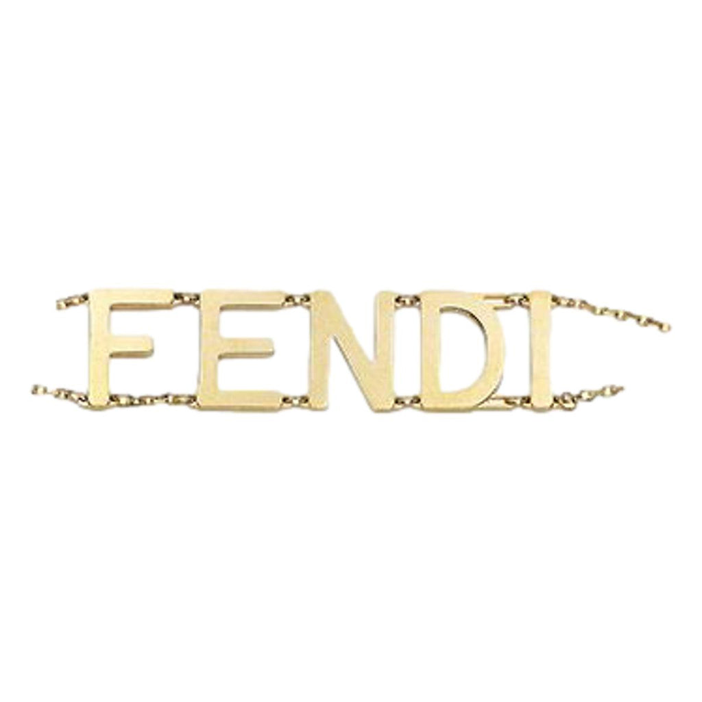 Fendi Gold-tone Letter Logo Chain Bracelet 8AH073