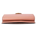 Fendi Baguette Rosa Bourbon Leather Card Holder Wallet 8M0423
