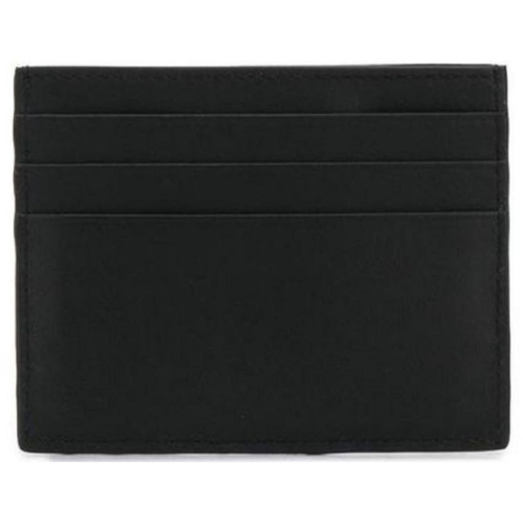 Fendi Corner Bugs Gold Black Calf Leather Card Case 7M0164